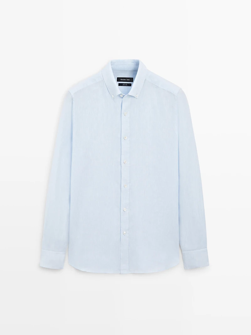 100% linen regular fit shirt