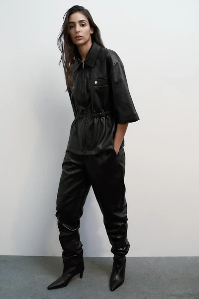 FAUX LEATHER PANTS