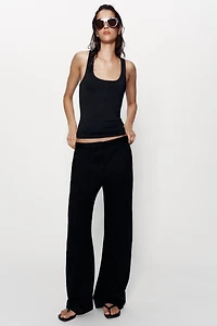 WIDE STRAP POLYAMIDE T-SHIRT