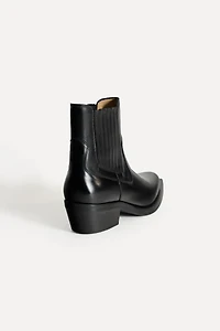 POINTED-TOE LEATH ANKLE BOOTS 50TH ANNIVERSARY