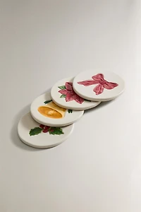 LOT DE DESSOUS DE VERRE DE NOËL (LOT DE 4)