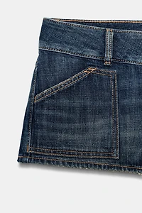 TRF DENIM MINI SHORTS WITH POCKETS