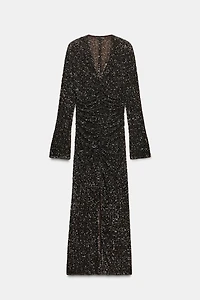 ROBE À PAILLETTES ET ÉPAULETTES ZW COLLECTION