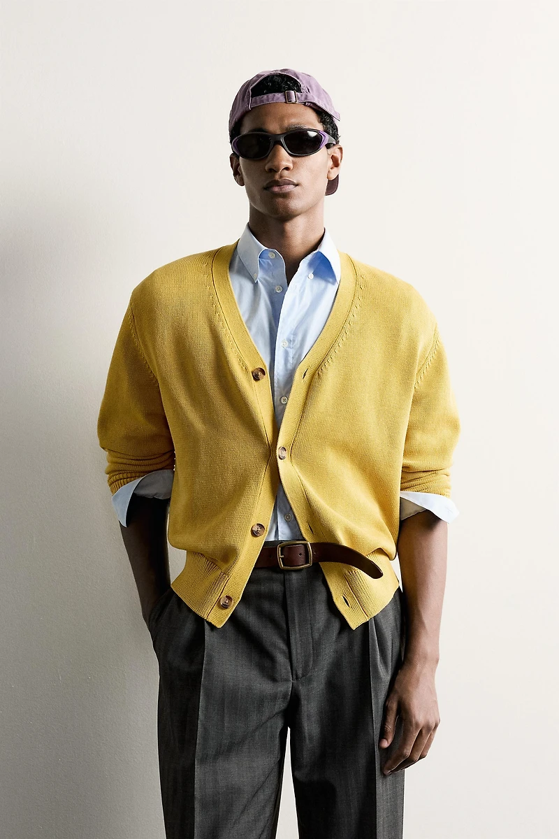 COTTON REGULAR FIT CARDIGAN