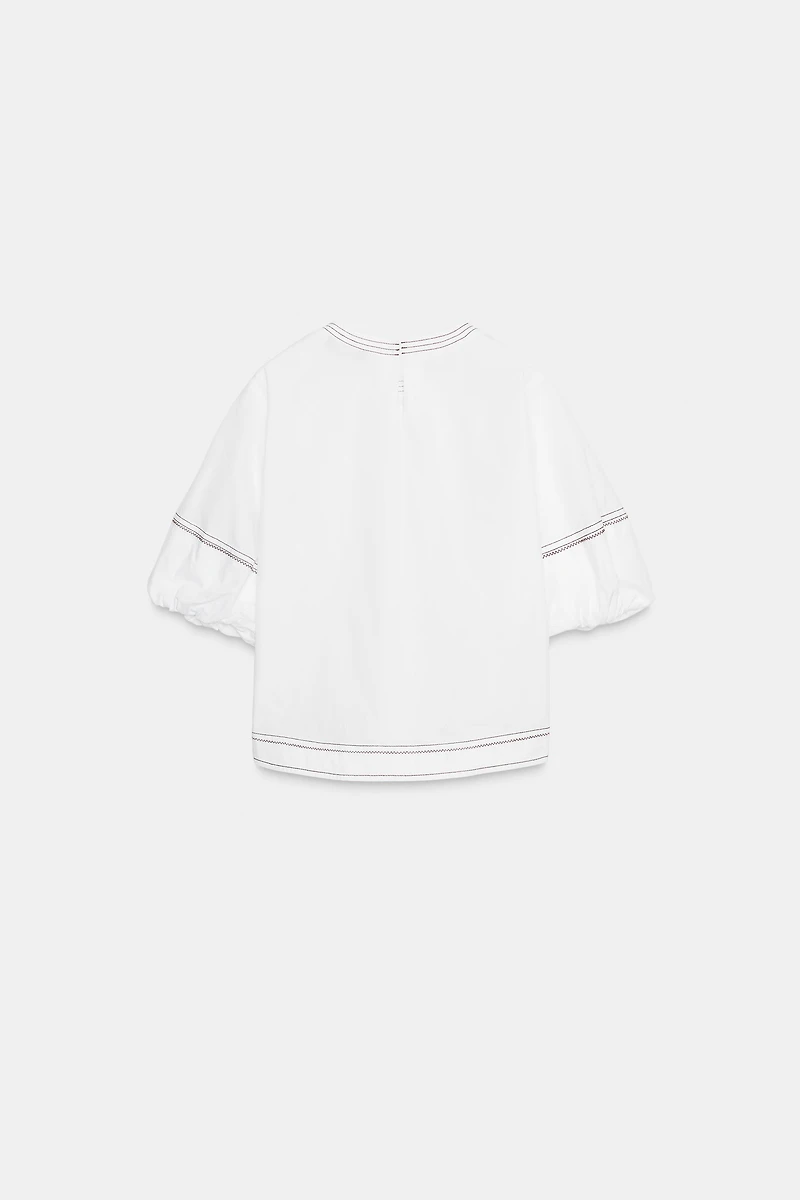 CHEMISE SURPIQÛRES MANCHES BOUFFANTES
