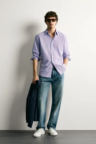 CONTRAST STRIPE REGULAR FIT SHIRT