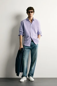 CONTRAST STRIPE REGULAR FIT SHIRT