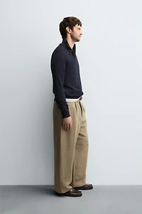 PULL 100 % LAINE COL ZIPPÉ