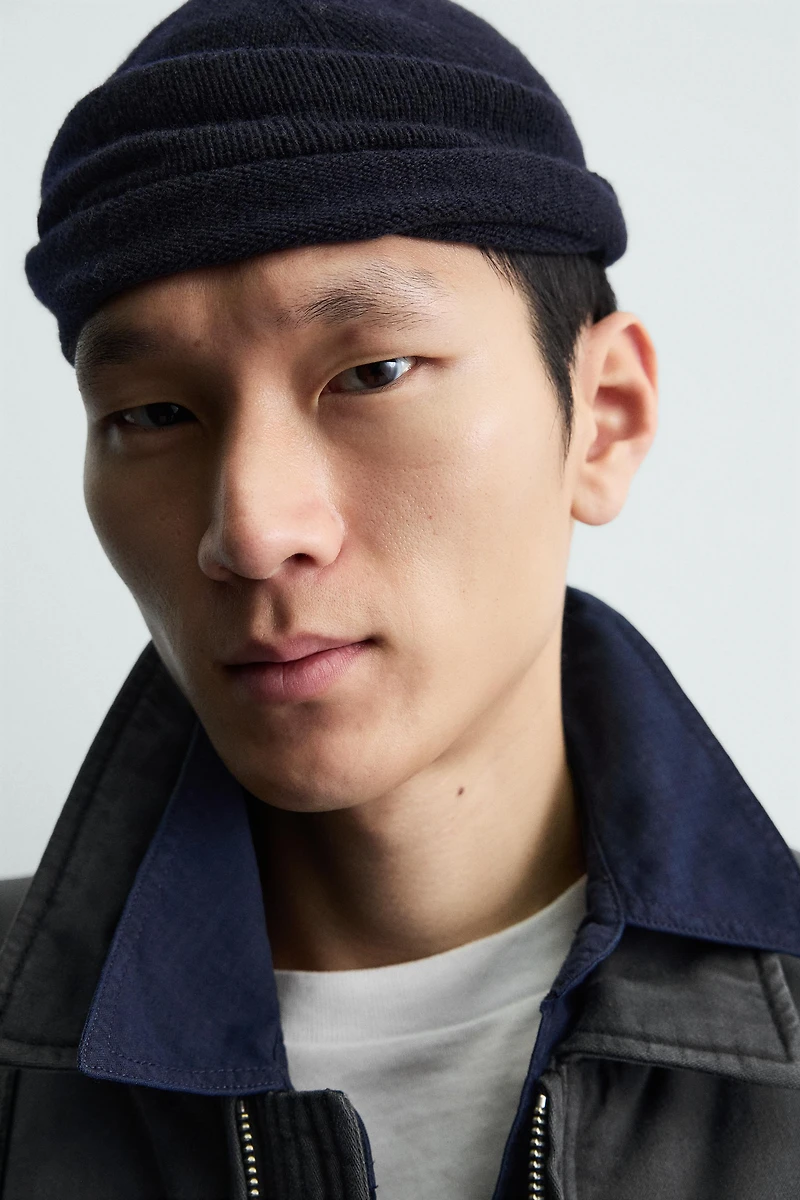 WASHED DENIM QUILTED JACKET