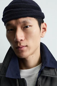 WASHED DENIM QUILTED JACKET