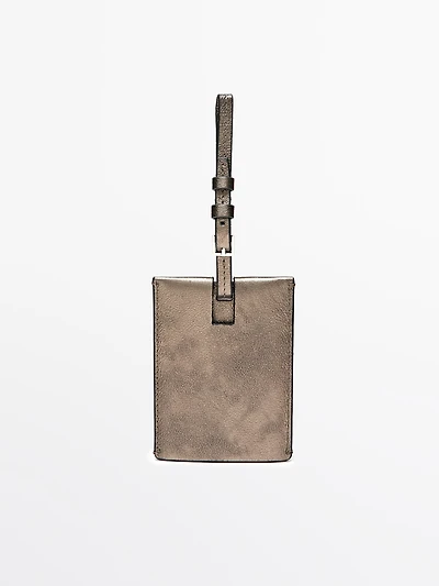 Étiquette pour bagage en cuir nappa