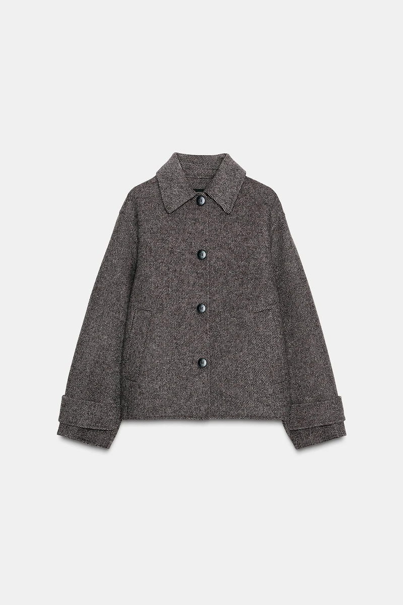 HERRINGBONE SHORT COAT