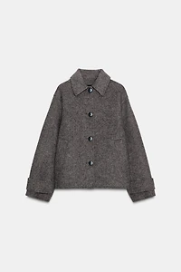 HERRINGBONE SHORT COAT