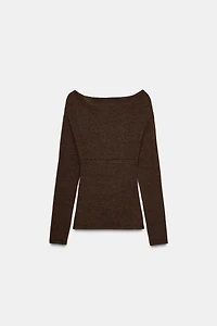 TOP DRAPÉ DÉCOLLETÉ CACHE-CŒUR