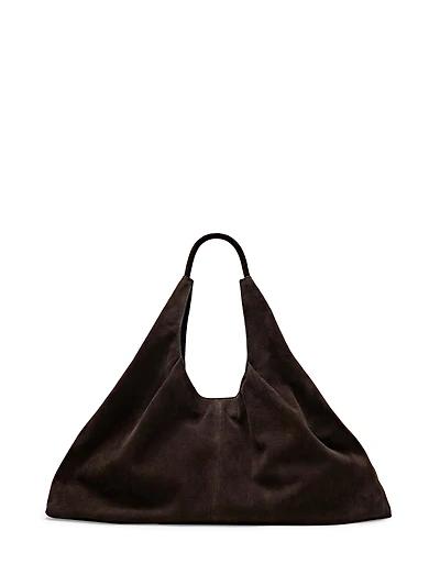 Split leather maxi shopper bag - LIMITED EDITION