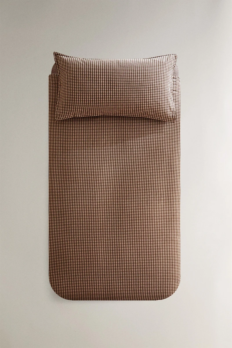 HOUSSE DE COUETTE ENFANT EN FLANELLE VICHY