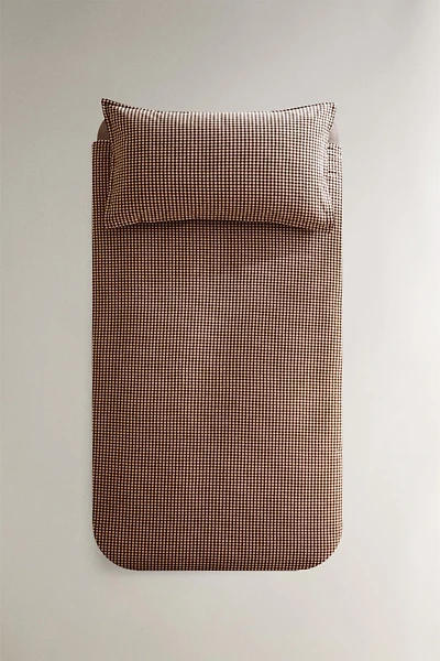 HOUSSE DE COUETTE ENFANT EN FLANELLE VICHY