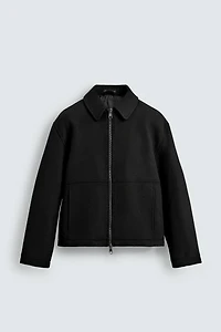 ZIPPERED TEXTURED JACKET