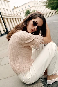 FRINGED CARDIGAN