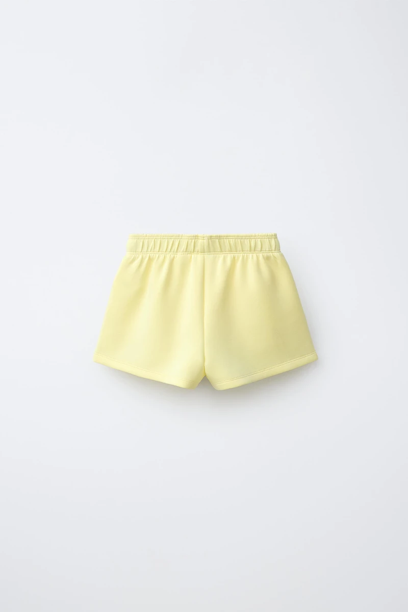 ATHLETIC EMBOSSED TEXT SHORTS