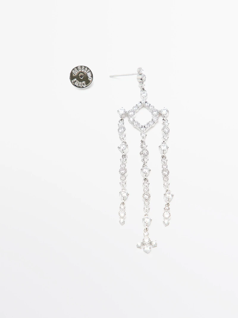 Rhinestone chandelier earrings