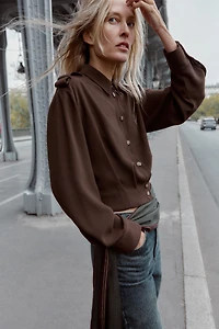 CHEMISE À PATTES D'ÉPAULE