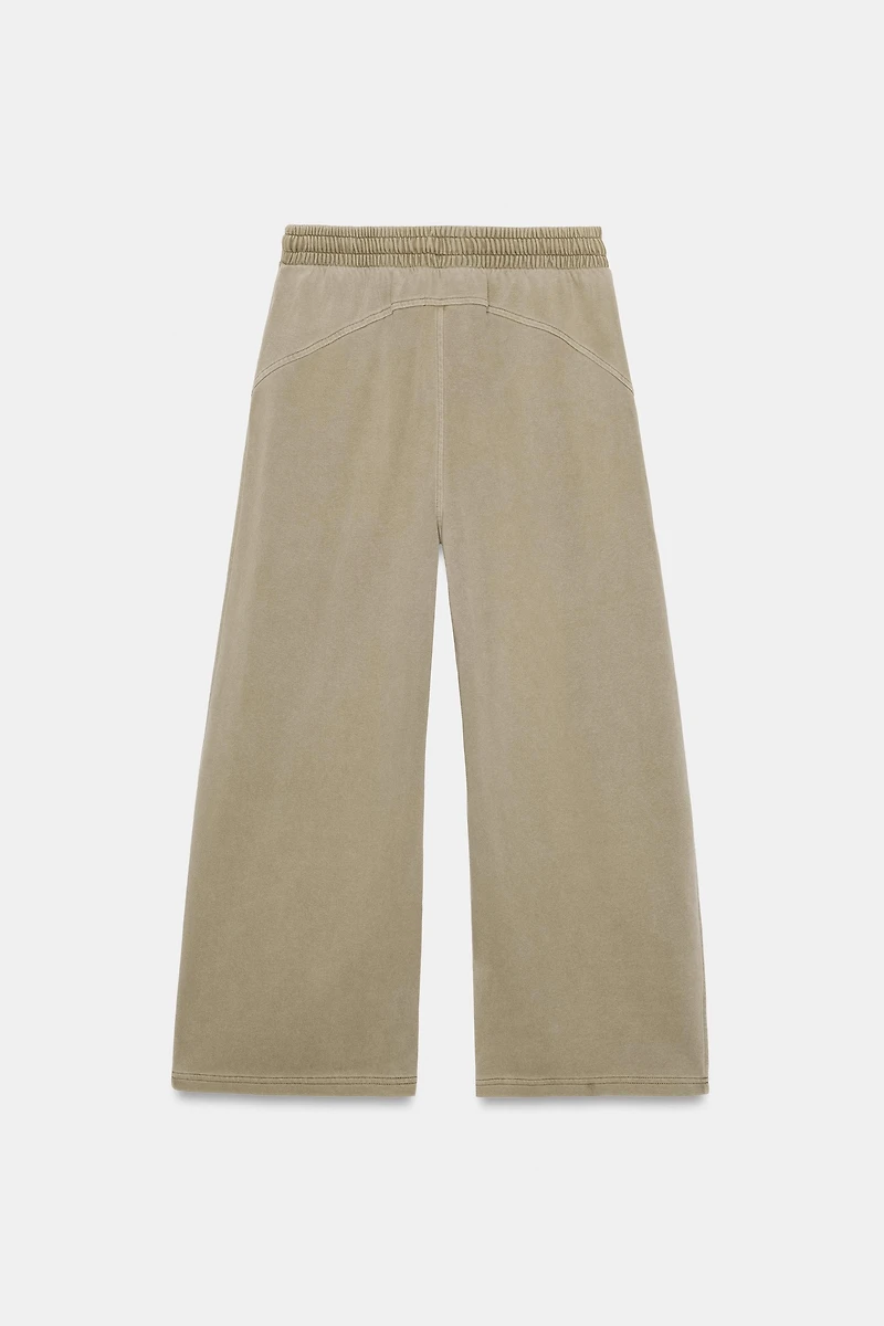 WASHED EFFECT FLEECE PANTS