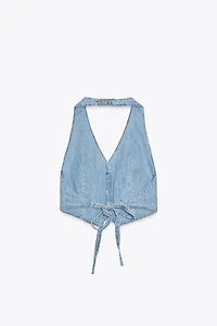 TRF DENIM VEST TOP