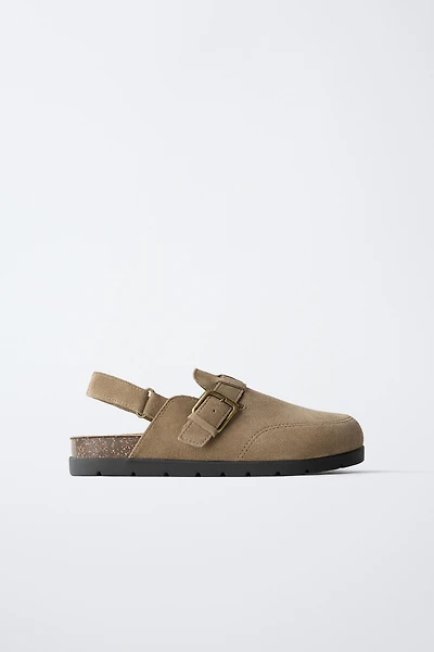 STORIESZ - SPLIT LEATHER CLOGS