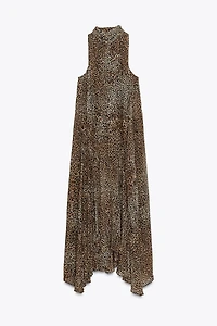 ROBE HALTER À IMPRIMÉ ANIMALIER ZW COLLECTION