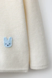 KNIT JUMPER WITH BUNNY PATCHES