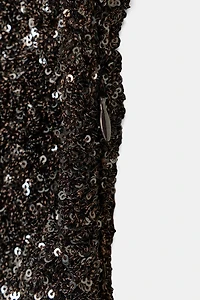 ROBE À PAILLETTES ET ÉPAULETTES ZW COLLECTION