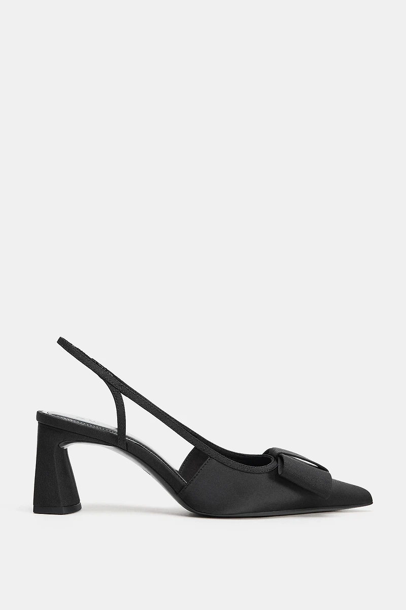 BOW SLINGBACK HEELS