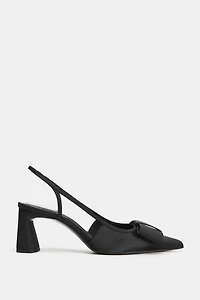 BOW SLINGBACK HEELS