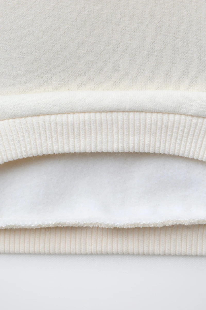 SWEAT AVEC PIÈCE OURS EN VELOURS BOUCLÉ