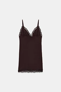 LACE STRAP MINI DRESS