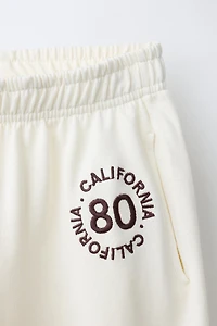 TEXT BALLOON PLUSH PANTS