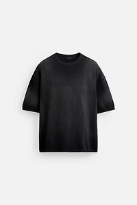 SPRAY PRINT KNIT T-SHIRT