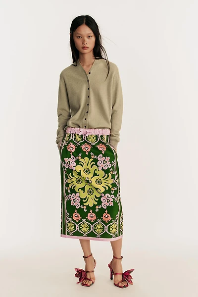 LIMITED EDITION PRINTED MIDI SKIRT