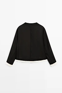 Veste double contraste total look