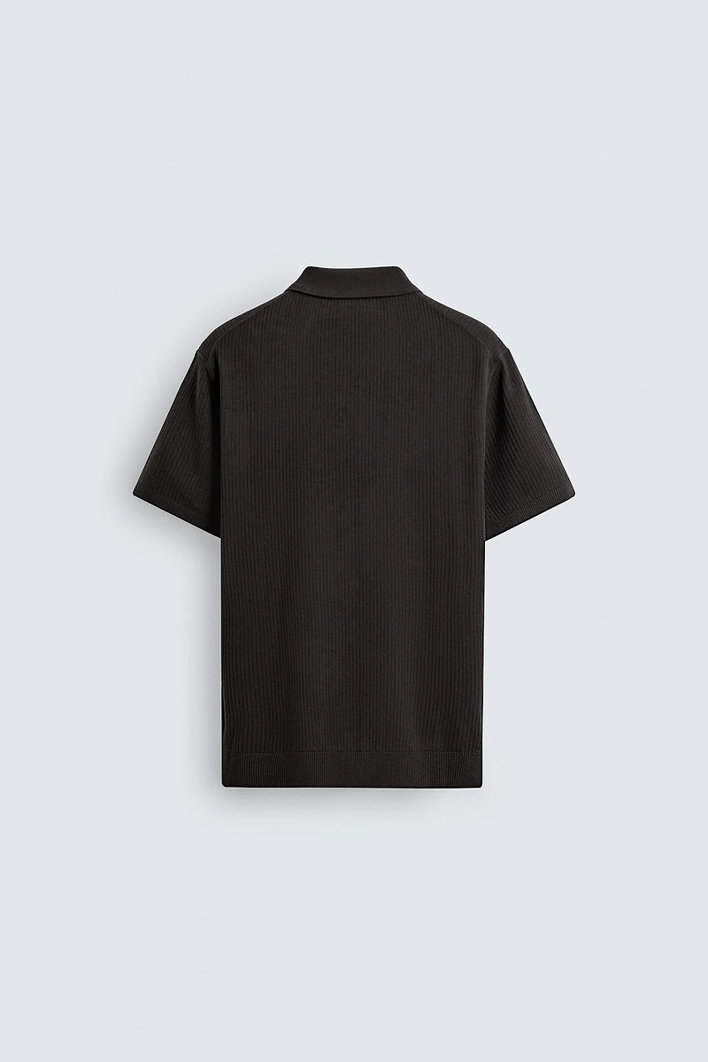 POLO EN MAILLE CANNELÉE
