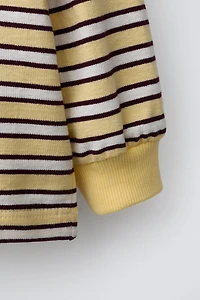 STRIPED POLO SWEATSHIRT