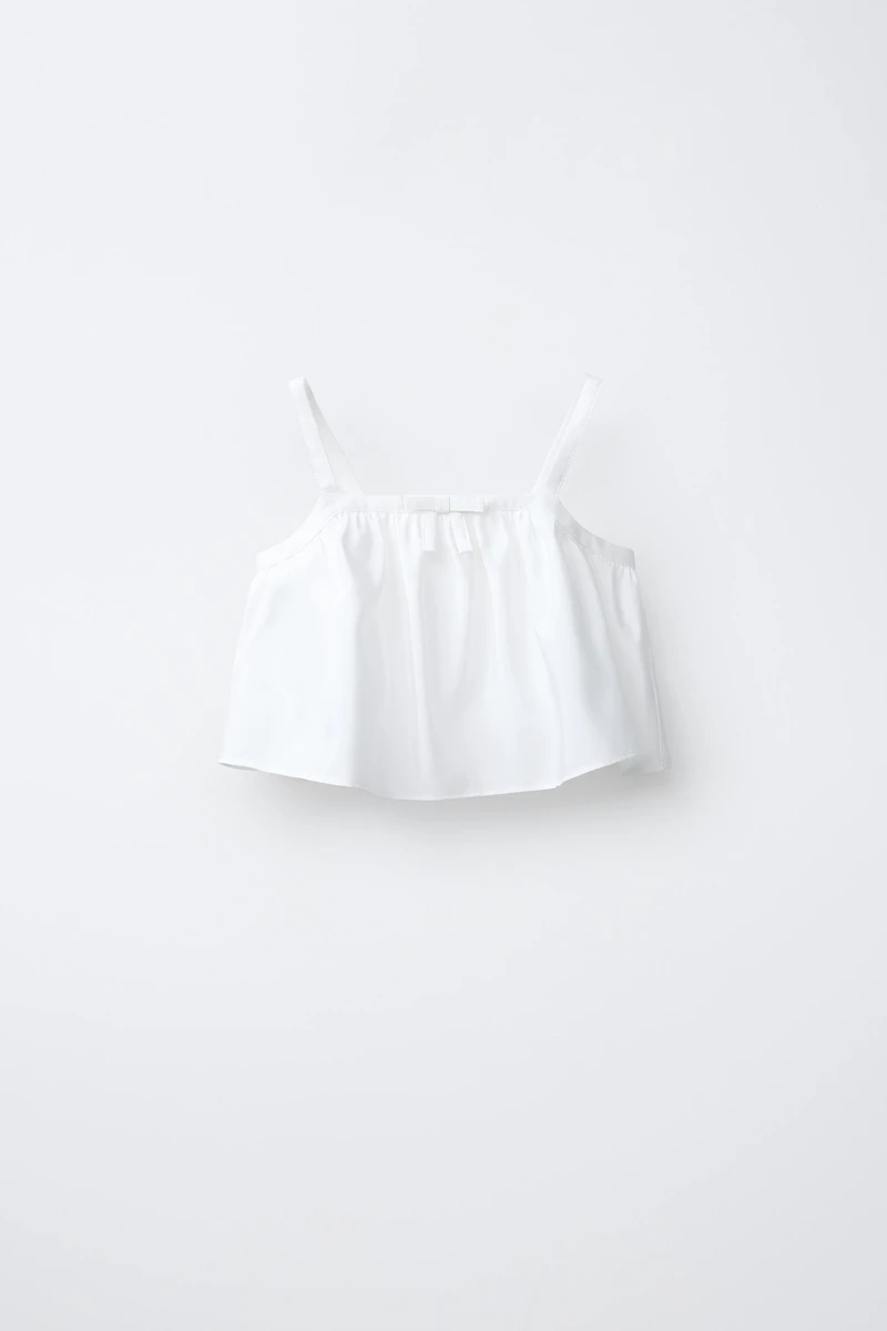TAFFETA CROPPED TOP