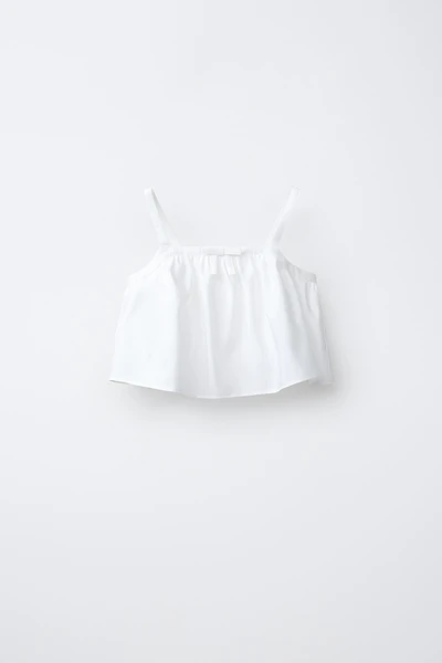 TAFFETA CROPPED TOP