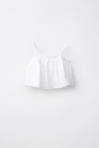 TAFFETA CROPPED TOP