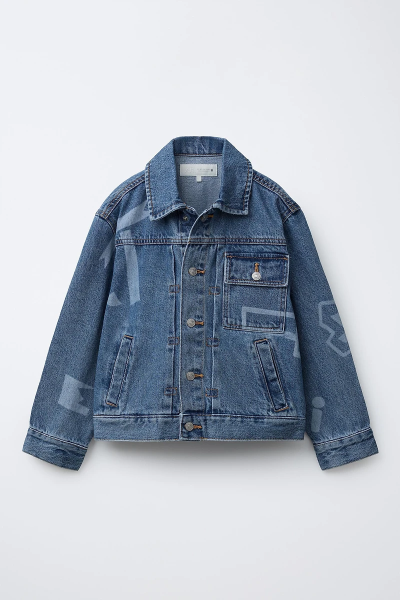 PRINTED DENIM JACKET