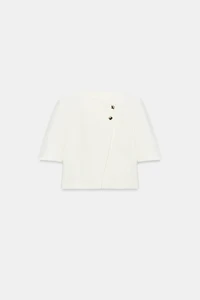 VESTE À MANCHES COURTES ET ÉPAULETTES