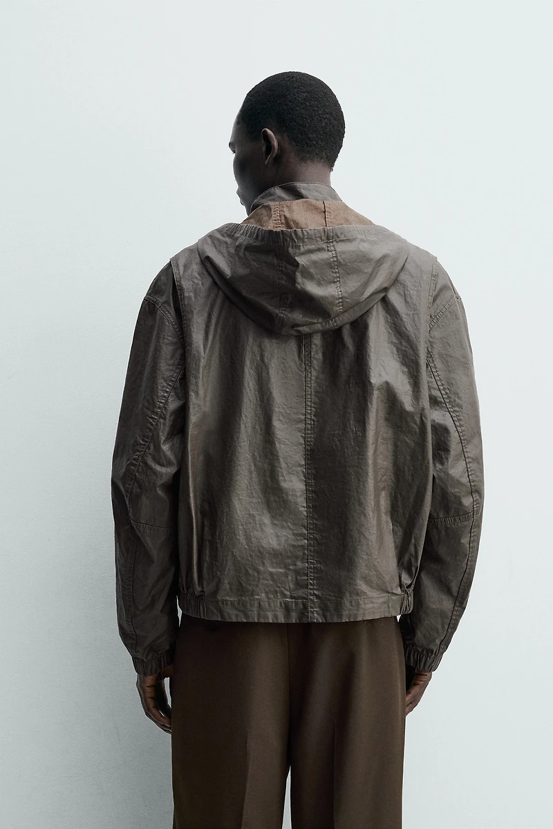 WAXED FINISH LINEN - COTTON JACKET