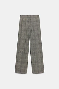 PLAID PLEATED PANTS ZW COLLECTION