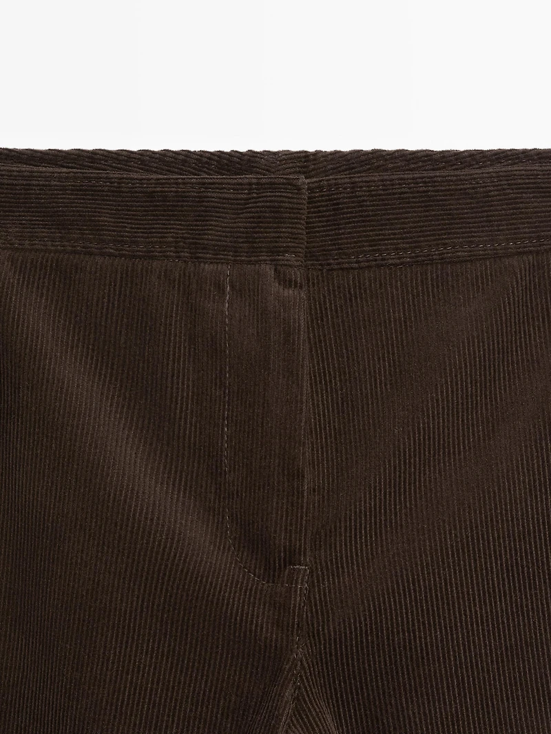 Flared corduroy trousers